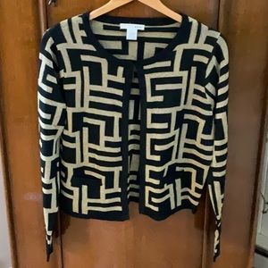 Metallic gold and black cardigan
